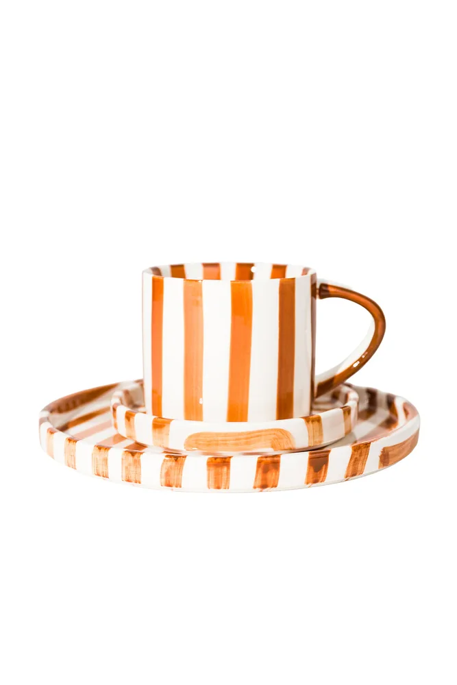 Summer Beach Coffee Cup & Plate Set