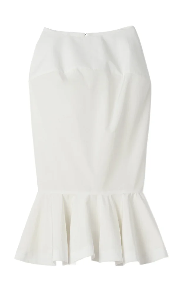 The Palmier Cotton Midi Skirt