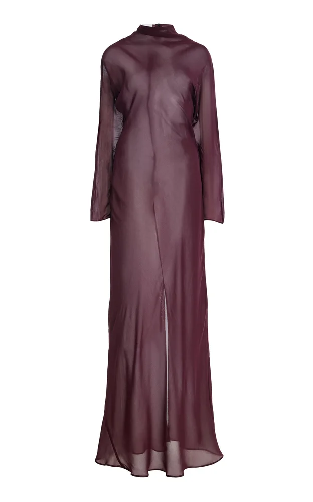 Exclusive The Sheer Turtleneck Maxi Dress