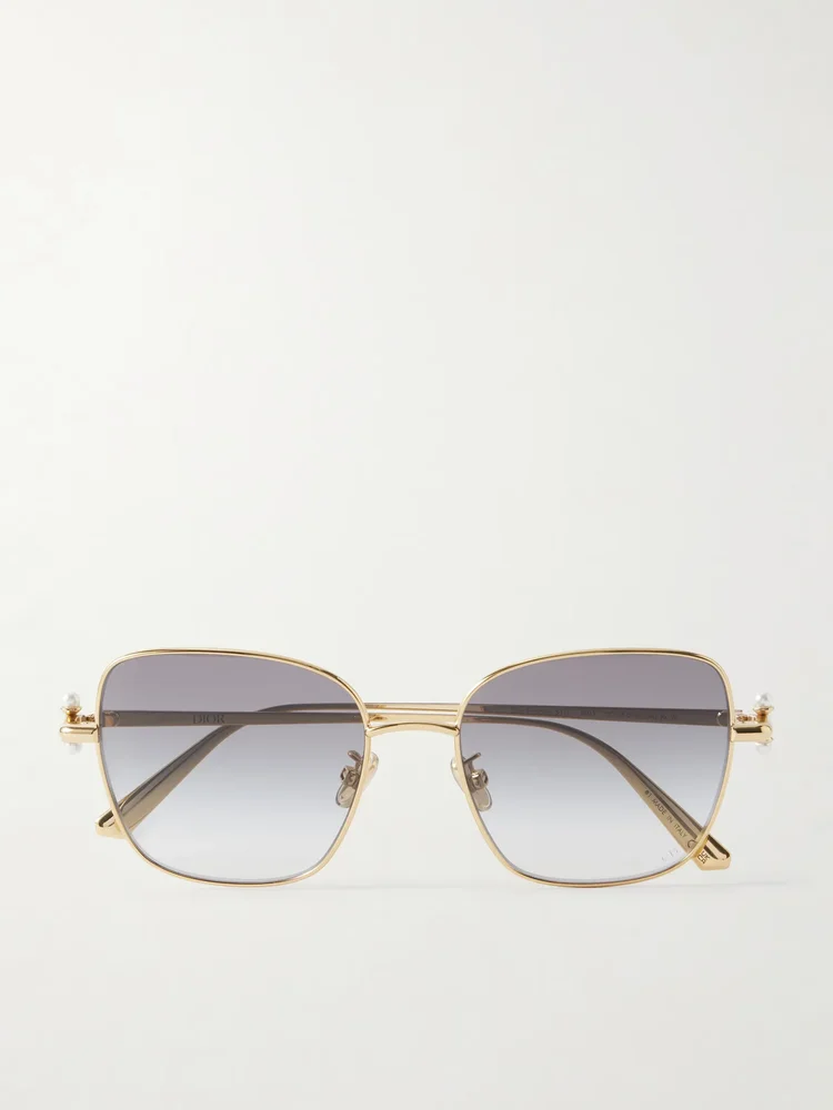 DiorTribales S1U square-frame gold-tone sunglasses