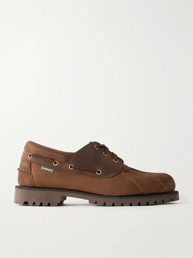 Tucker Panelled Leather Boat Shoes