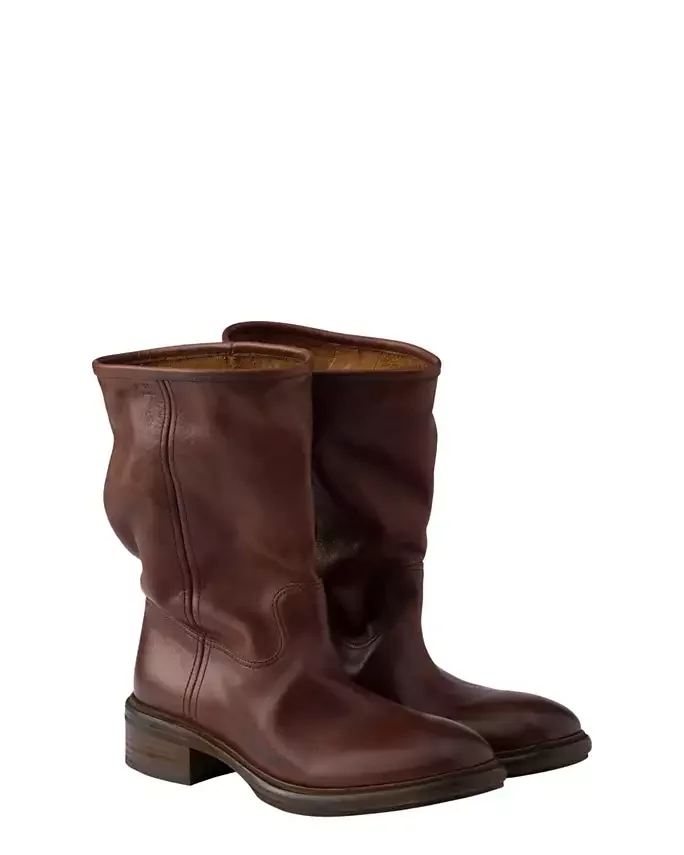 Prada Women’s Vintage-Effect Leather Boots