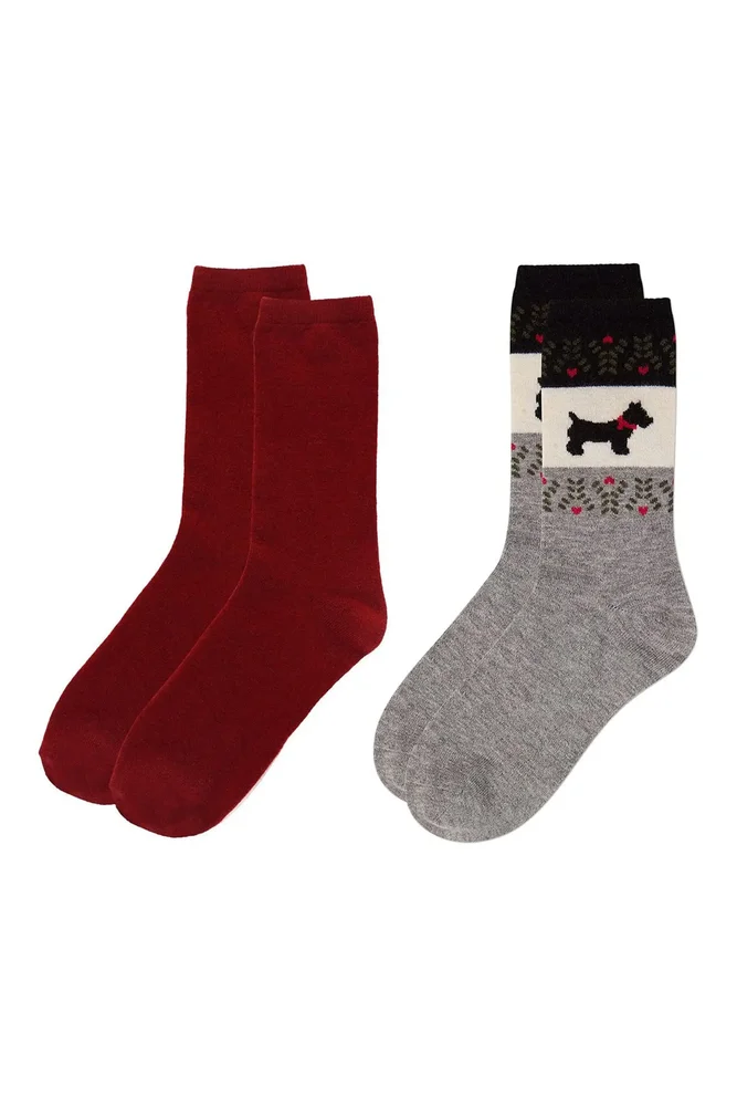 Assorted 2-Pack Crew Socks