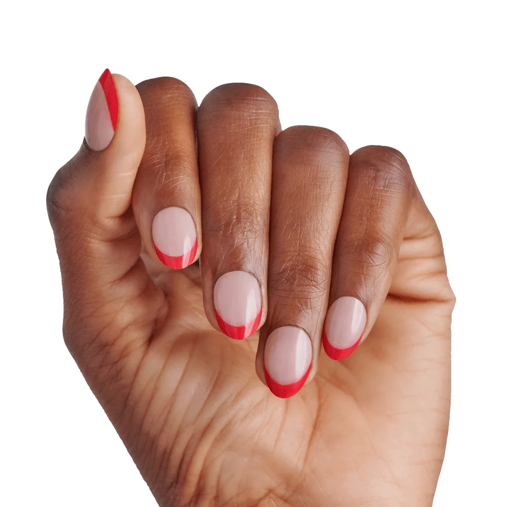 Kiss Salon Acrylic French Color Press On Glue Nails - Sleek