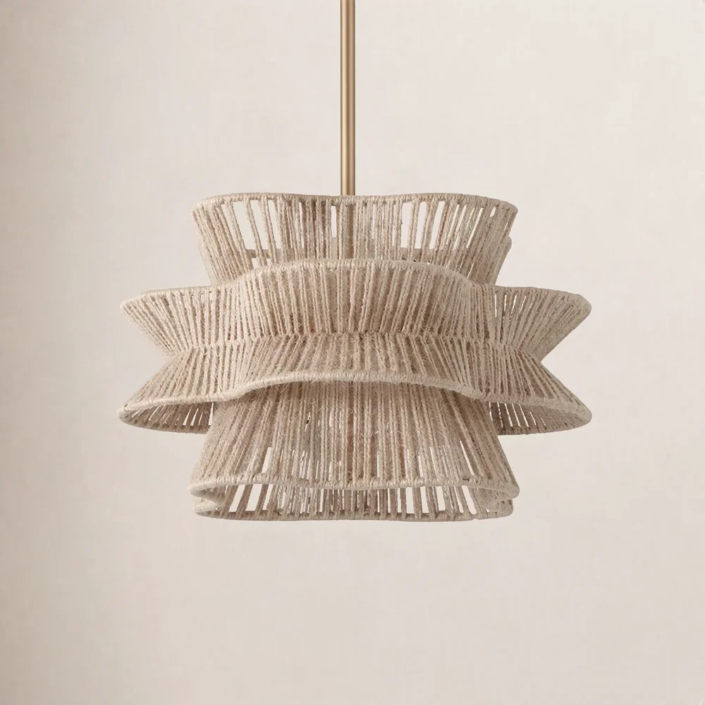 Towne 1-Light Dimmable Woven Rope Pendant