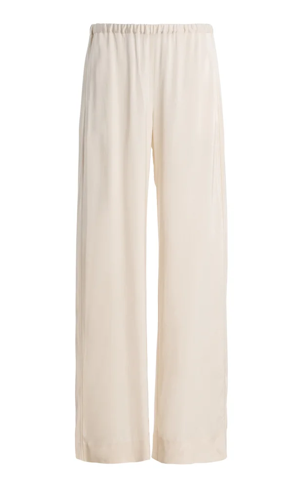 Silk Wide-Leg Pants