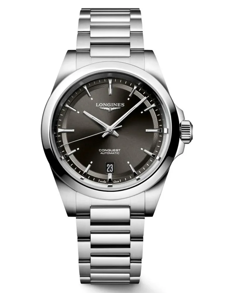 Conquest Black Dial Automatic Bracelet Watch, 38mm