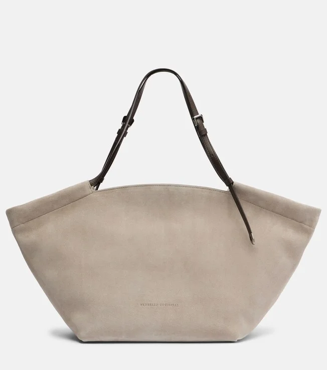Sartorial Large suede tote bag