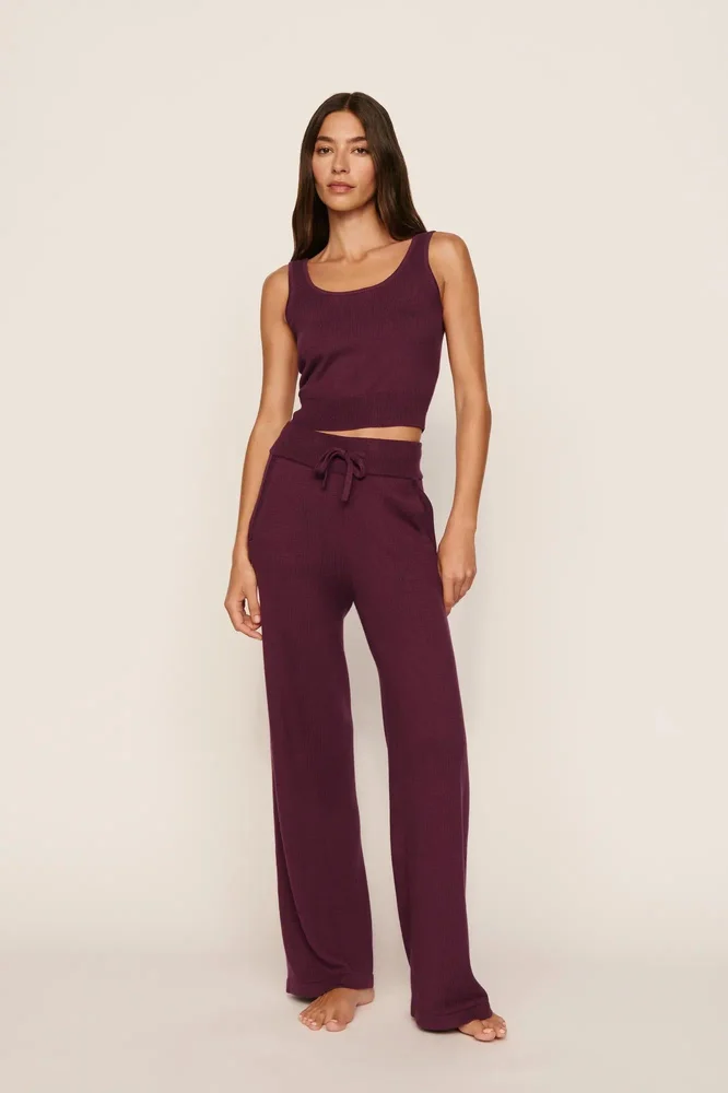 Recycled Sweater Pant, Wildberry