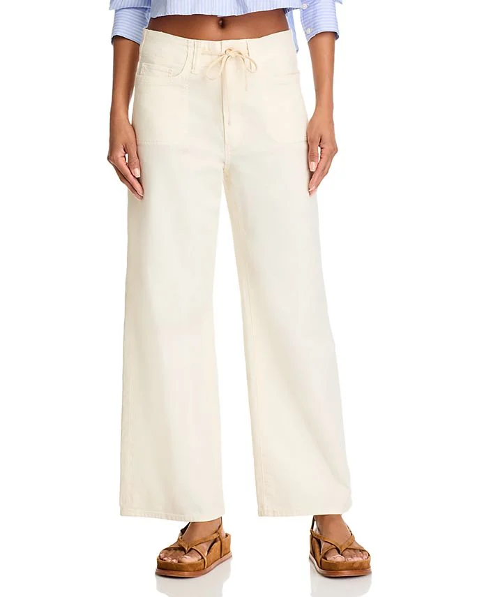 Ari High Rise Drawstring Wide Leg Jeans