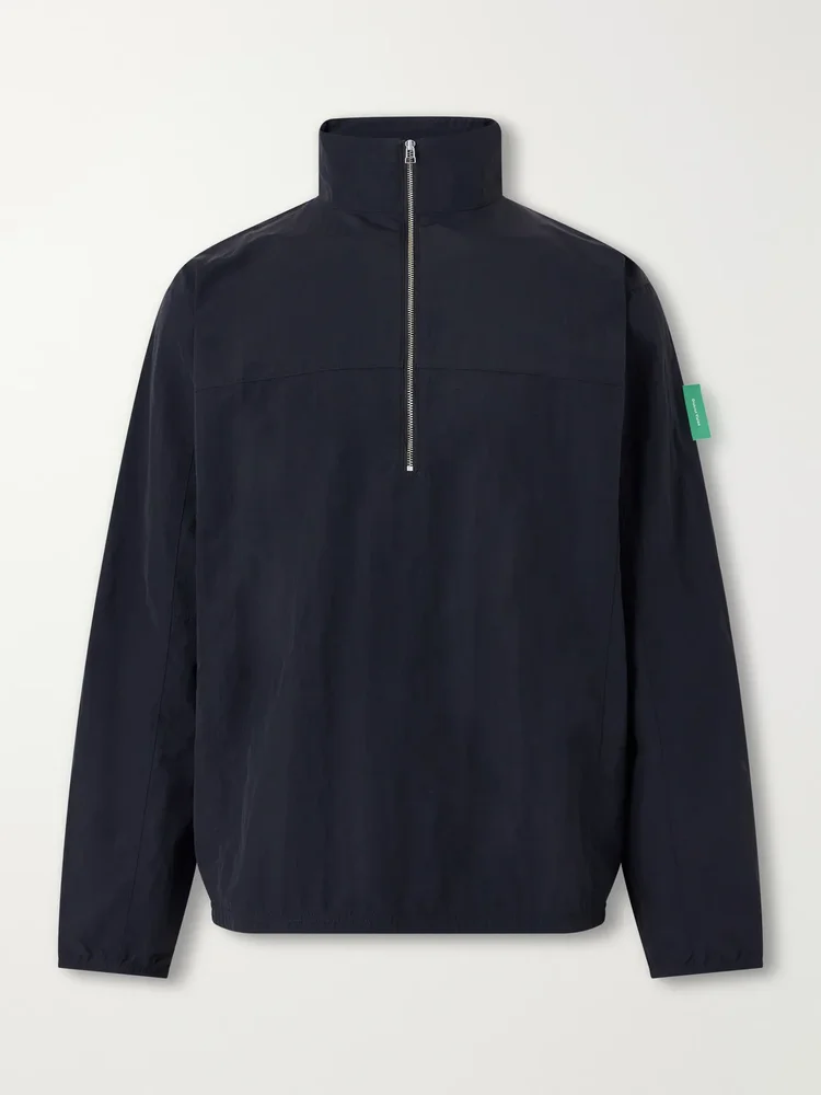Logo-Appliquéd Half-Zip Shell Running Jacket