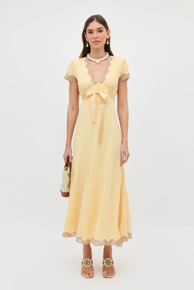 marlice dress butter yellow
