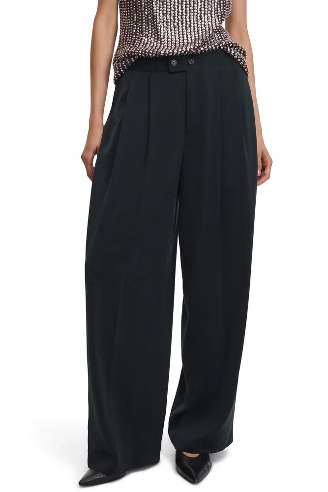 Shania High Waist Wide Leg Pleated Pants