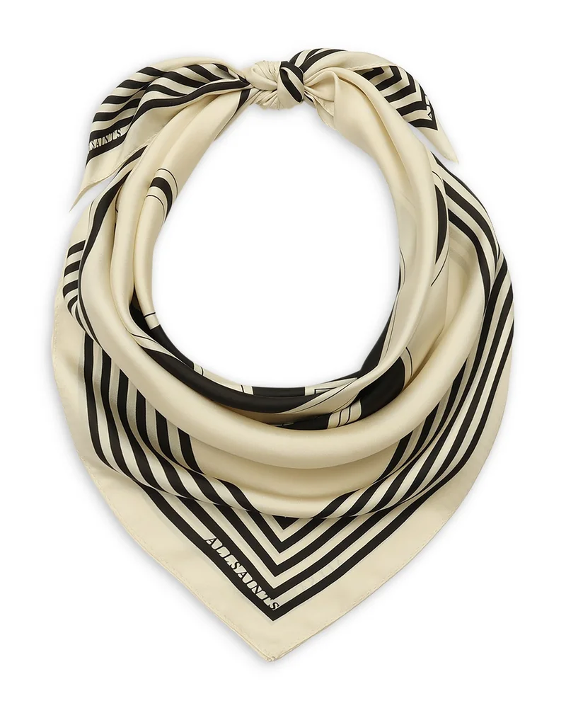 Collegiate Monogram Square Silk Scarf