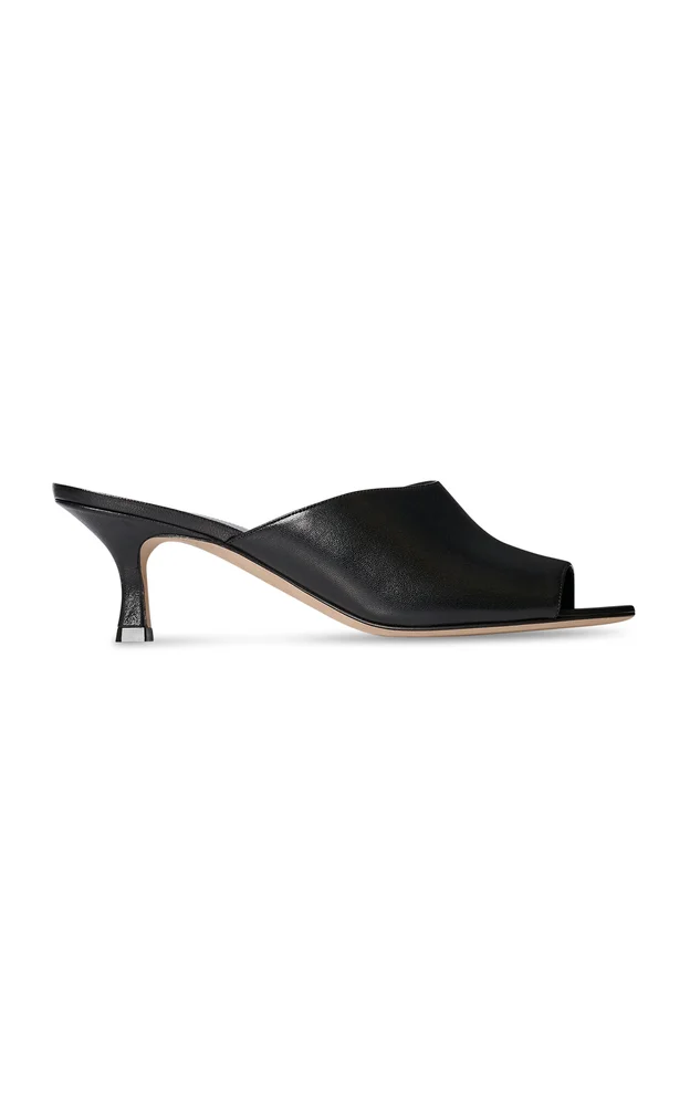 Ella Leather Kitten Mules