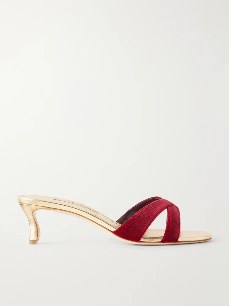 Callydramu 50 velvet sandals