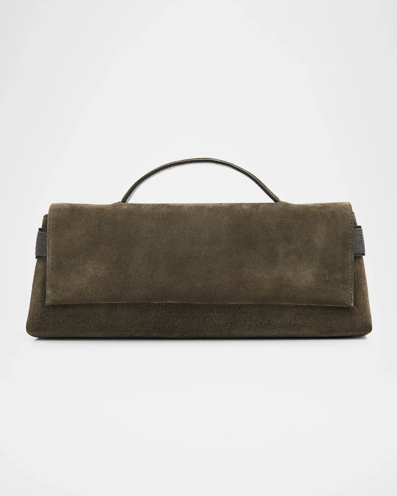 Essence Suede Top-Handle Bag