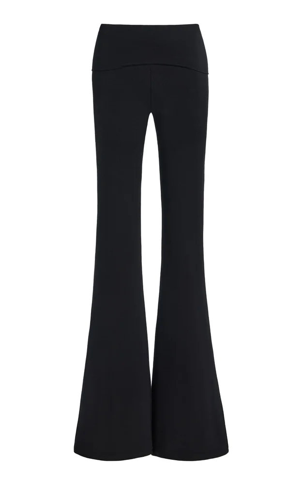 Foldover Jersey Flared Pants