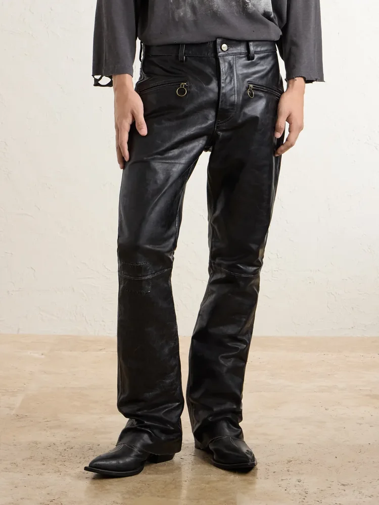 Wicked Game Flared Leather Trousers