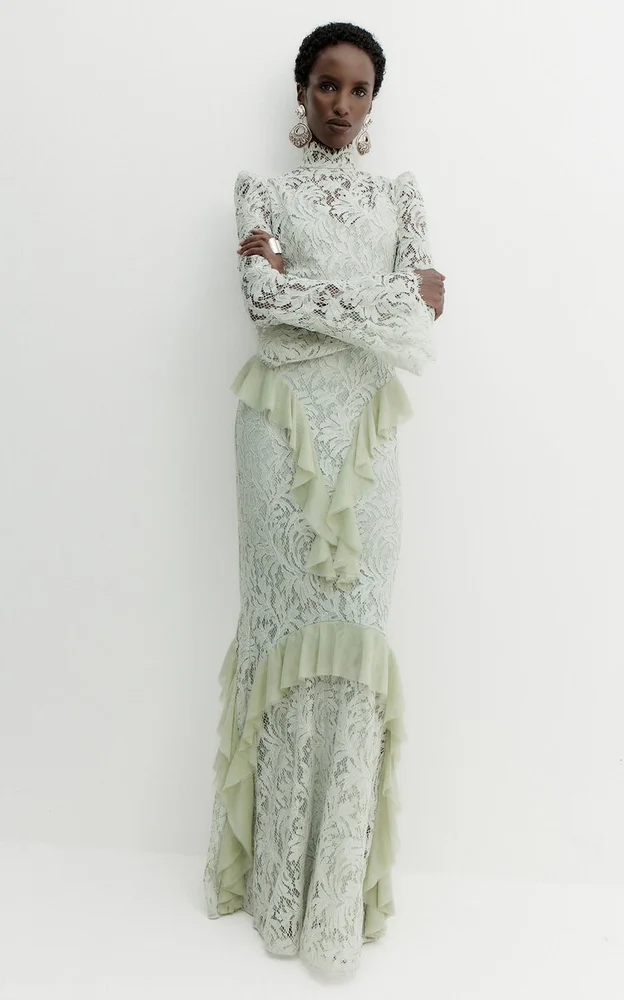 Violet Cotton-Blend Maxi Dress