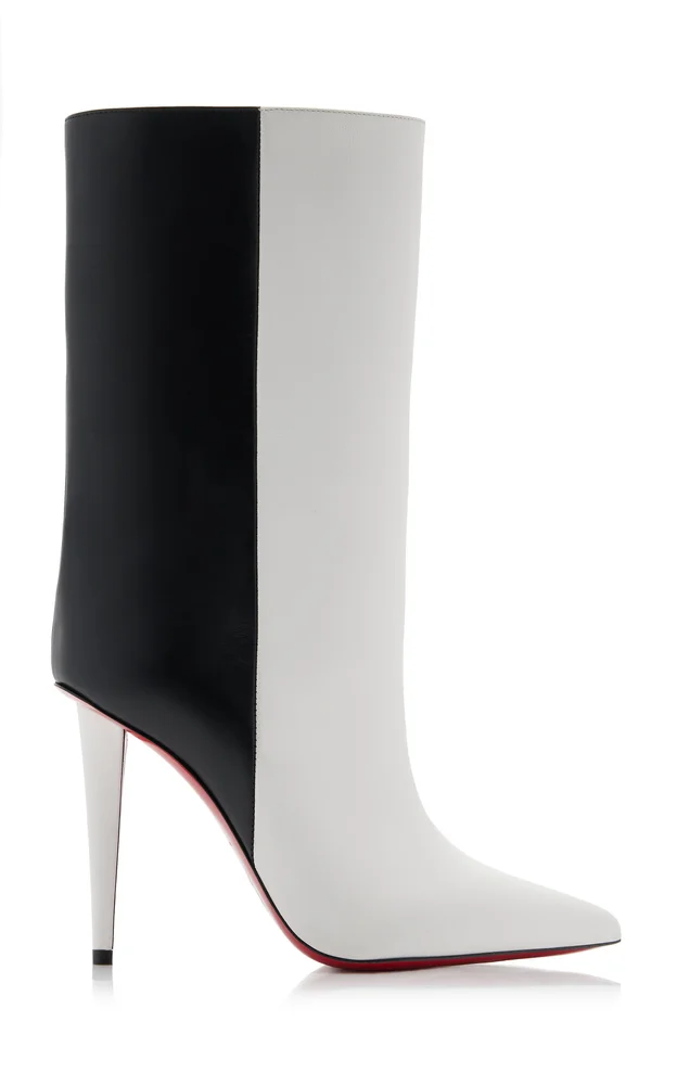 Astrilarge 100mm Two-Tone Leather Ankle Boots