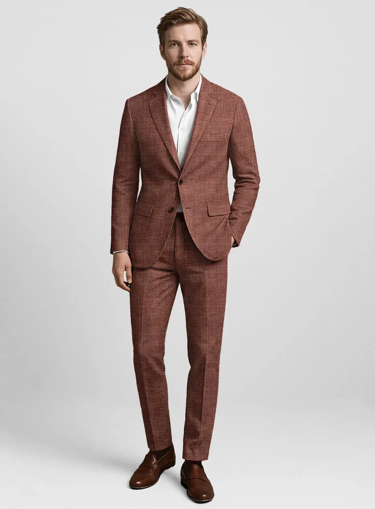 Bamboo Wool Rust Brown Suit – StudioSuits
