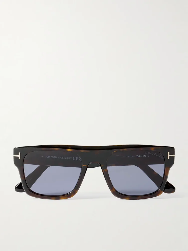Cyrus square-frame tortoiseshell acetate sunglasses