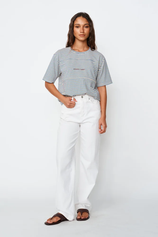 Label Stripe Panel Tee