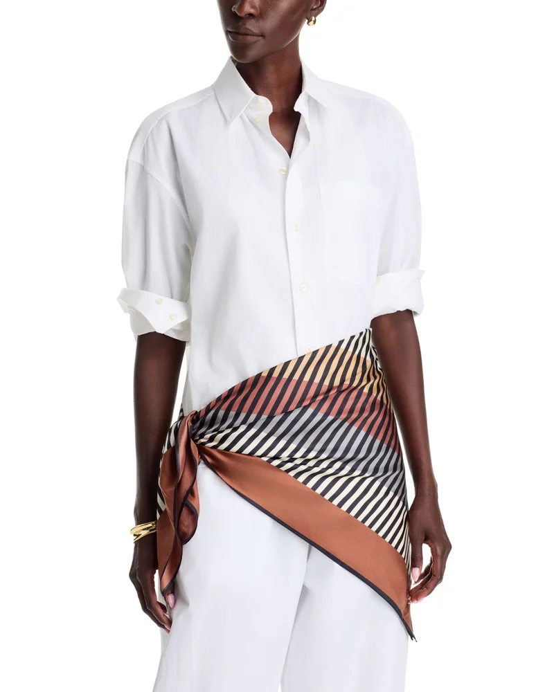 Concentric Stripes Silk Scarf