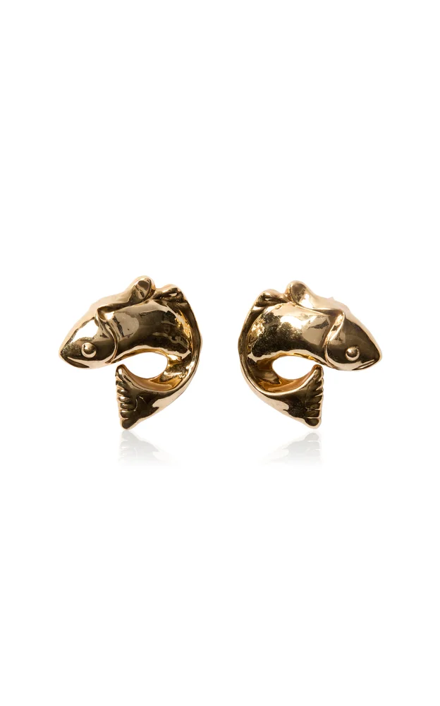 Les Boucles Poisson Copper-Brass Earrings