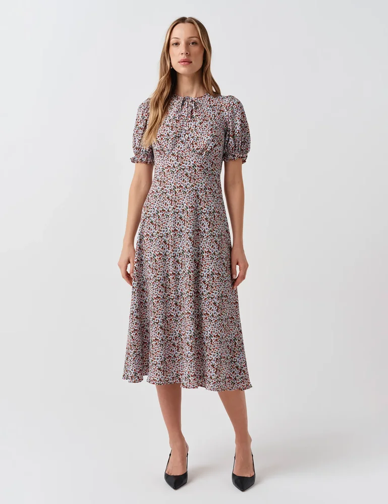 Clarissa Tie Front Midi Dress