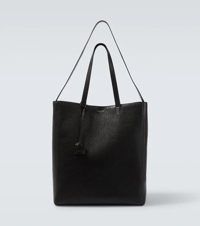 Bold leather tote bag