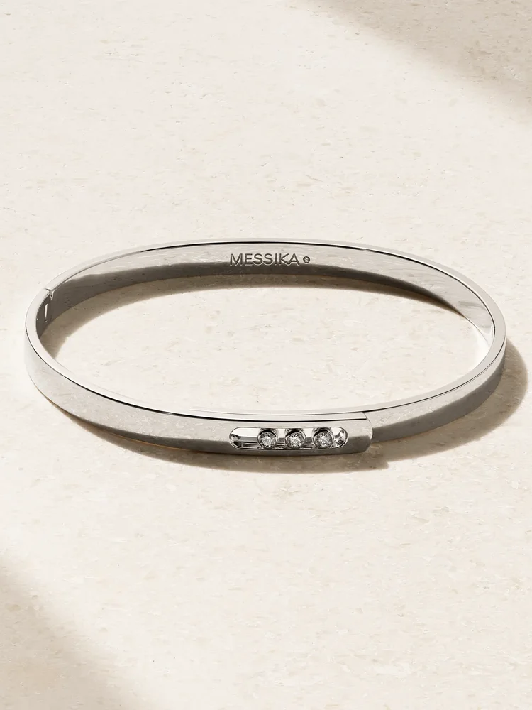 Move Noa 18-karat white gold diamond bangle