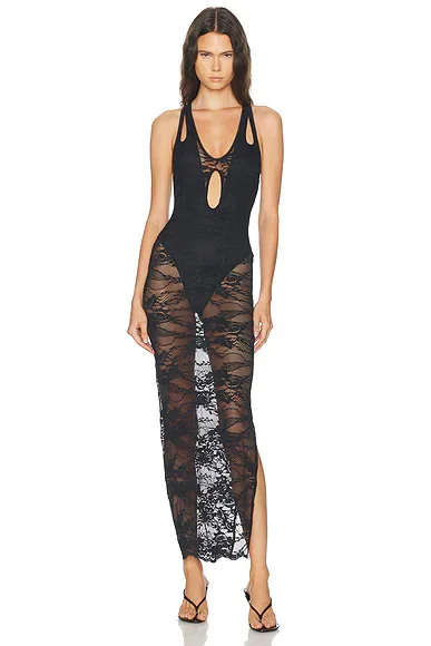 Lace Veiled Dress