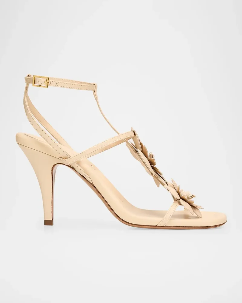 85mm Belara Leather T-Strap Sandals