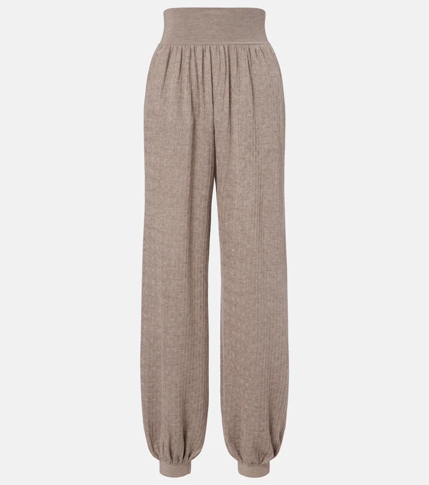 Cashmere and silk tapered pants