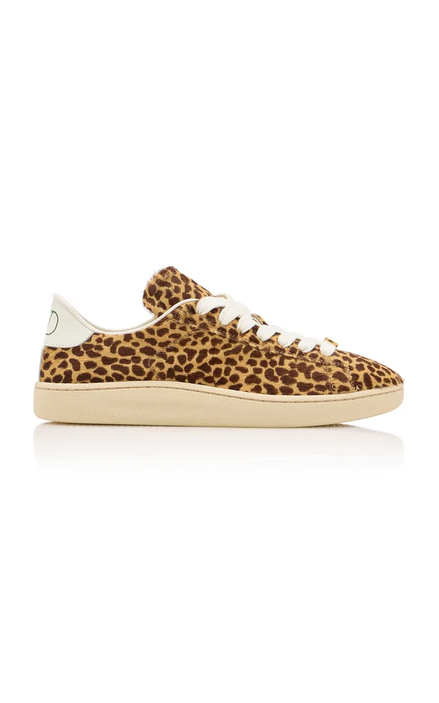 Royco Animal-Print Calf-Hair Sneakers