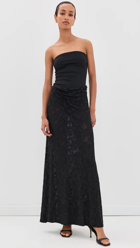 Lakita Strapless Lace Maxi Dress