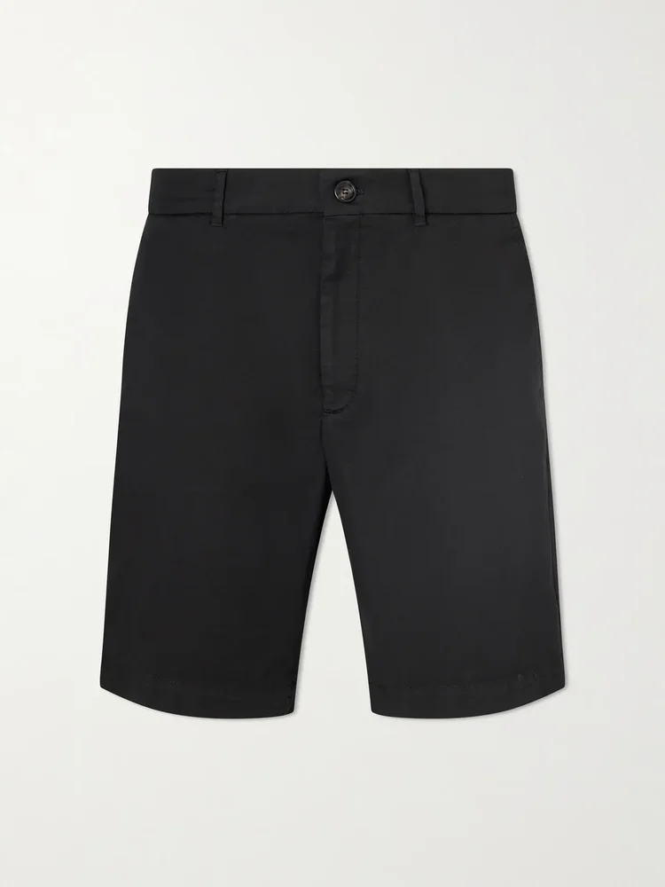 Straight-Leg Cotton-Blend Bermuda Shorts
