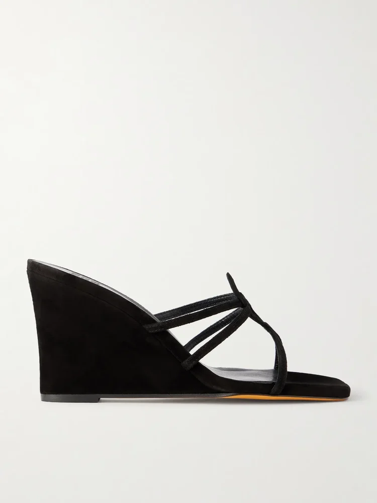 70 Opera suede wedge sandals