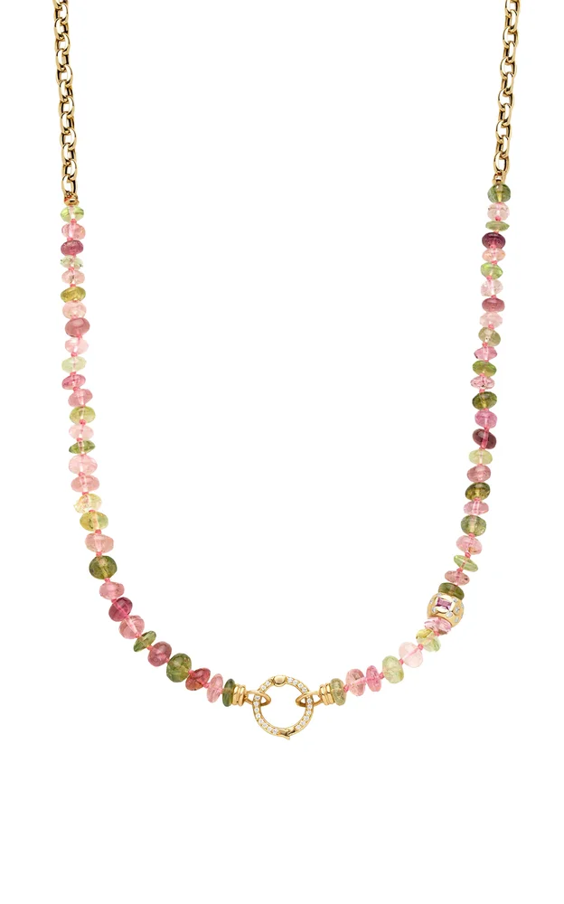Tourmaline Beaded Closure Necklace