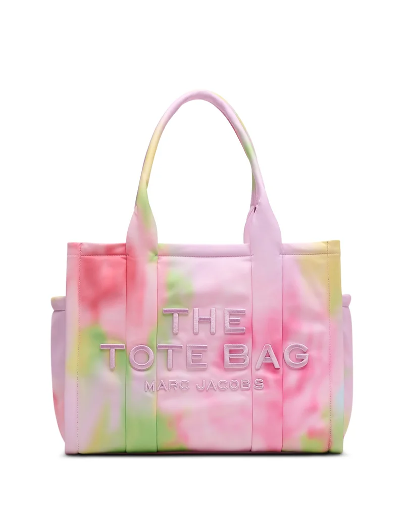 The Blurred Floral Large Puffy Nylon Tote Bag