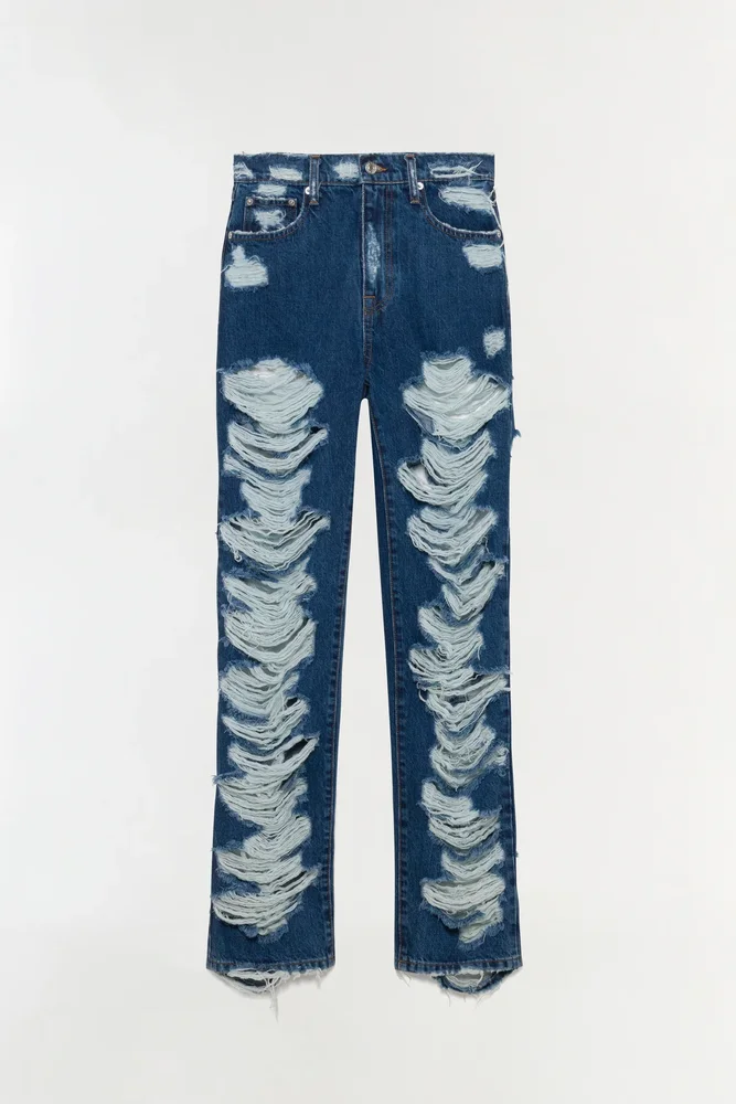 Erie High Waist Distressed Denim Pant