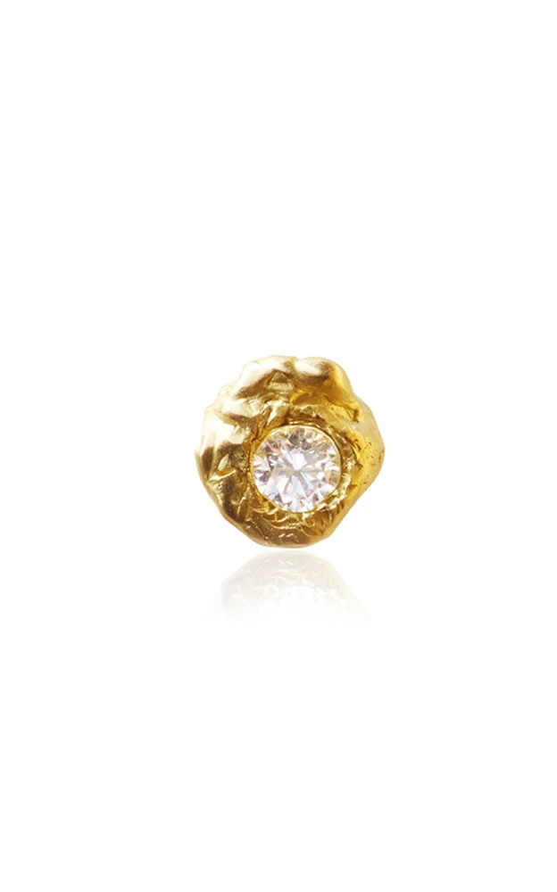 18k Yellow Gold Iman Single Earring