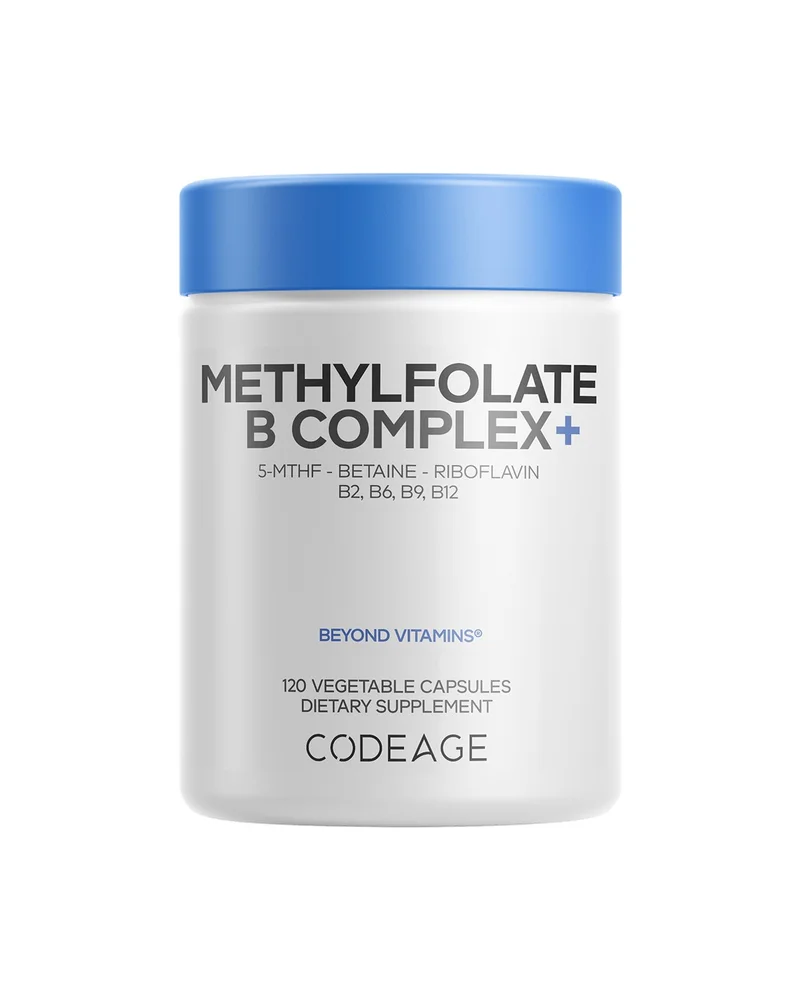 Methylfolate B Complex, Folate & Riboflavin, Vitamins B6 & B12, 5 MTHF, Betaine