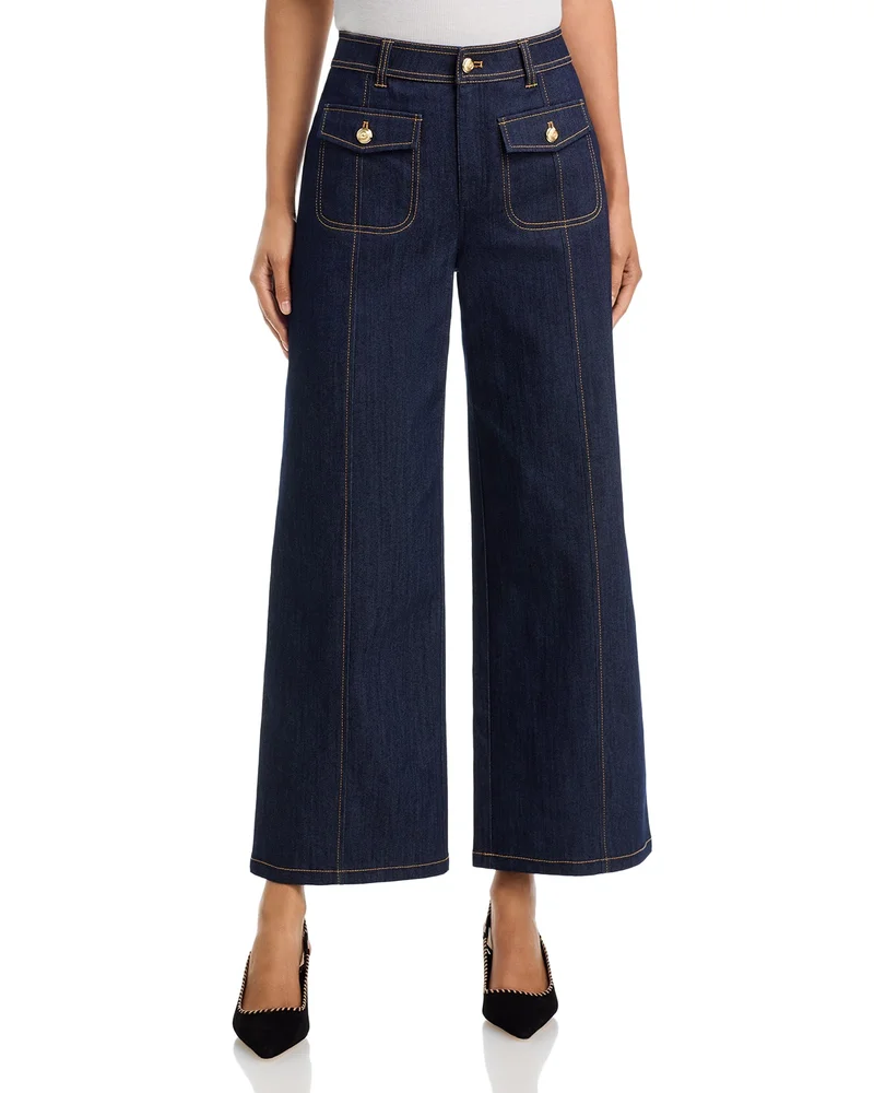 Sidoni Mid Rise Wide Leg Jeans in Indigo