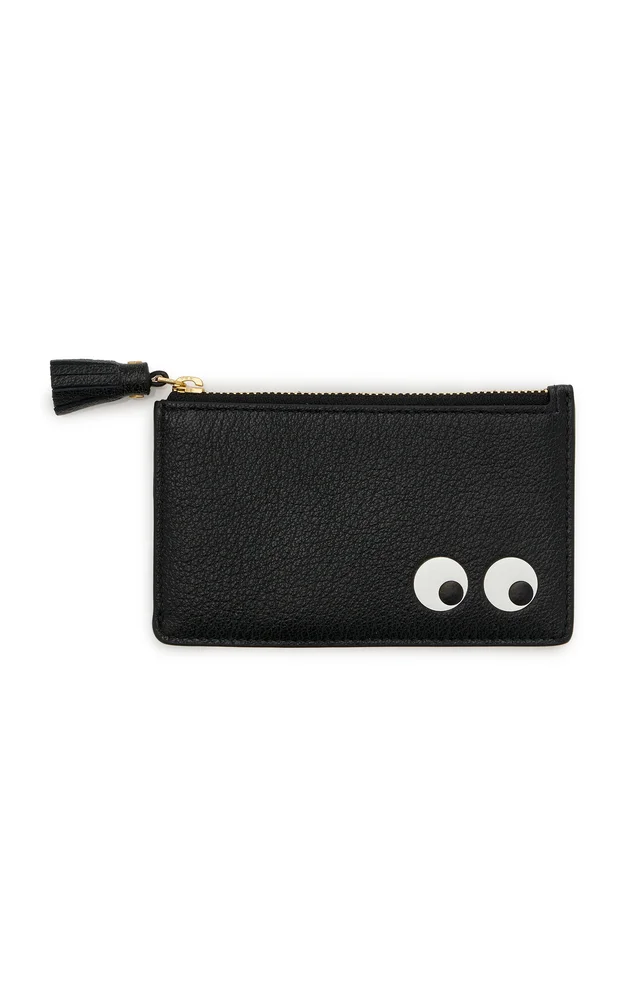 Eyes Zipped Leather Card Case