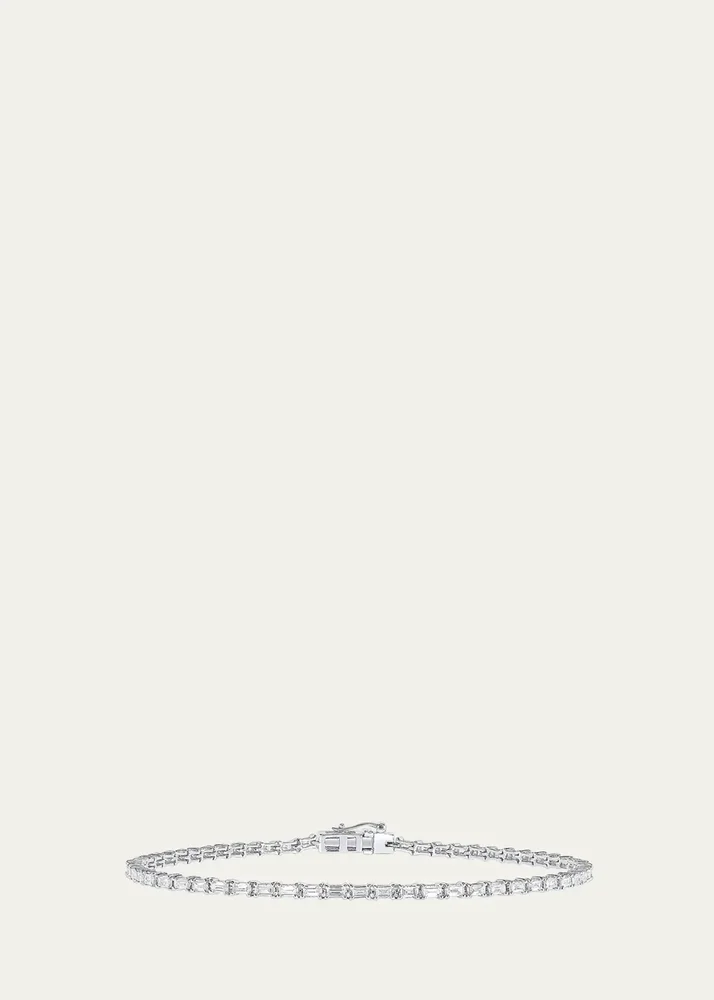 14K Baguette Diamond Tennis Bracelet
