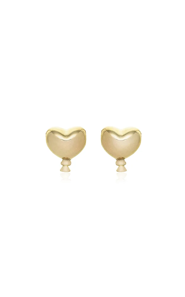 Corazon Balloon 9K Yellow Gold Earrings