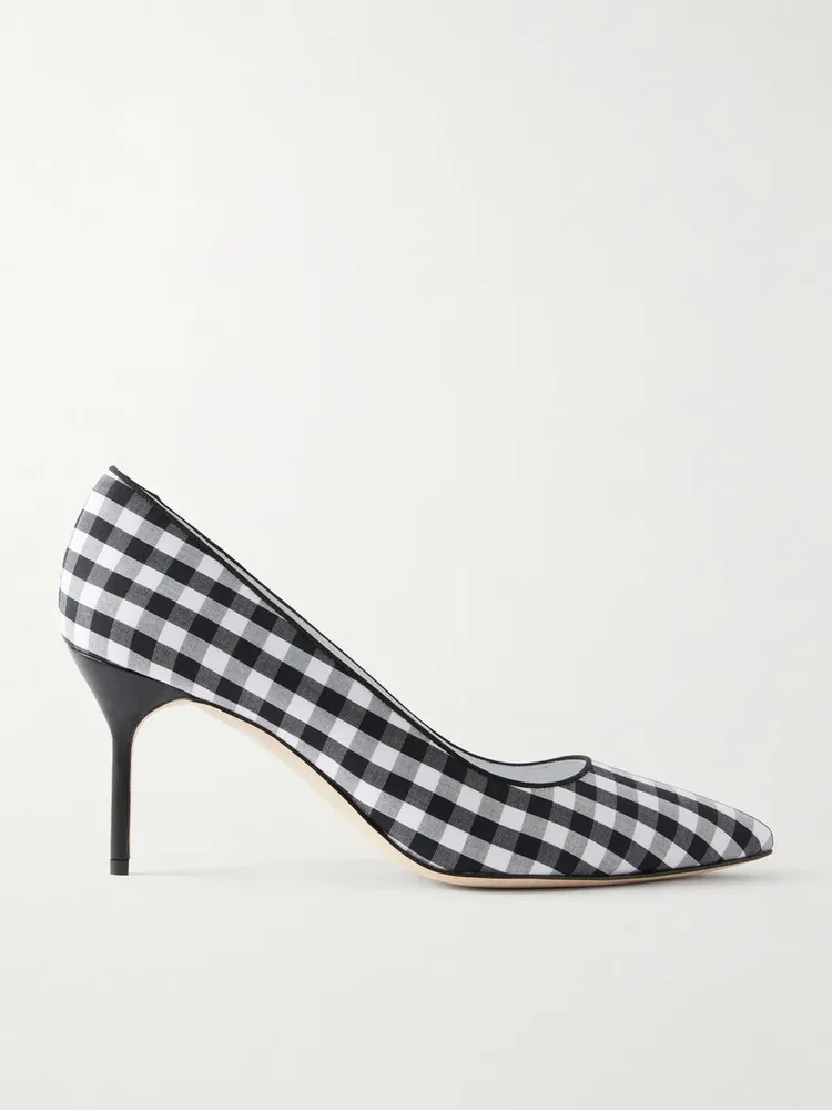 BB 70 checked woven pumps